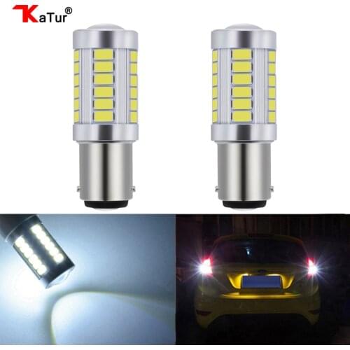 Katur 2x 1157 BAY15D P21W/5W Led 33SMD 5630 Led Car Turn Signal Brake Light Tail Lamp 33SMD 5730 LED Auto Rear Reverse Bulb r5w