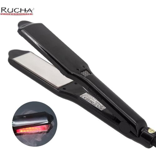 Ultrasonic Infrared Hair Care Iron Keratin Argan Oil Recovers Damaged Wide Plate Hair Straight LCD Display Treatment Cold Irons