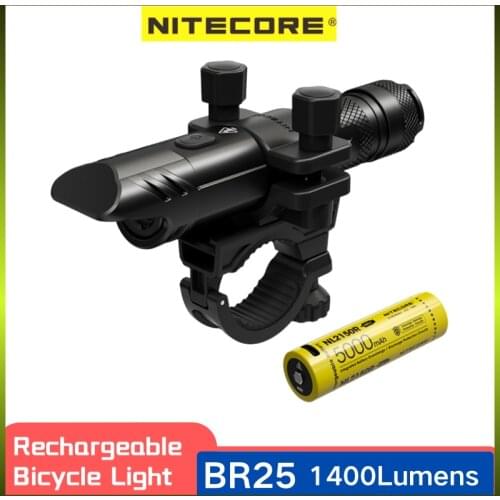 NITECORE BR25 Bike Light 1400Lumens Rechargeable Super Bright Bicycle Front Light With 5000mAH Battery Cycling Lights