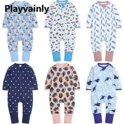Spring Autumn Baby Boy Girl Romper Cartoon printing cotton long sleeve Jumpsuit Newborn Clothing 0-3T E100244