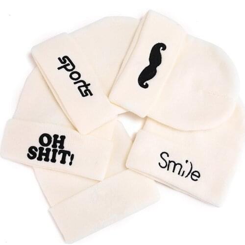 Hot sell new cap Embroidery letter Beanie unisex acrylic casual Hats autumn winter knitted adult headwear for women men