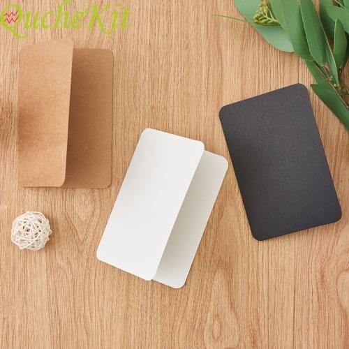 10pcs Kraft Paper Blank Gift Postcard DIY Folding Greeting Card Wedding Birthday Party Invitations Card Handmade Message Cards