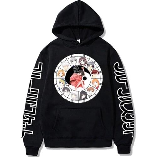 2021 Funny Anime Fruits Basket Harajuku Cute Honda Tohru and Friend Men Women Unisex Loog Sleeve Autumn Hoodie Sweatshirt 90s