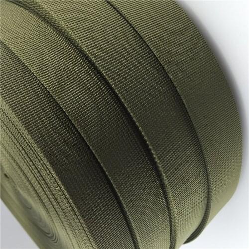 25mm ( 1" wide ) Webbing 5yards army green Nylon 38mm 50mm polyester military Webbing Strapping braided Bag strap Garment Shoes