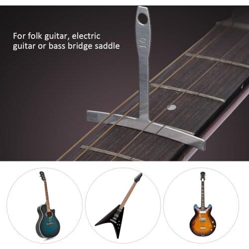 9Pcs Guitar Radius Gauge T-Shape Ruler Steel Fingerboard Strings Radius Measurement Gauge-Luthier Tool For Guitar and Bass