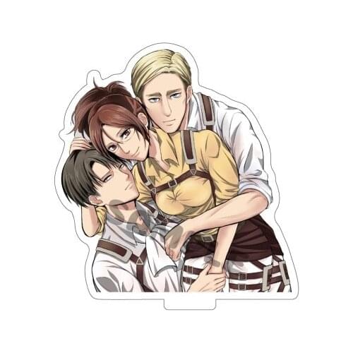 Attack On Titan Anime Eren Jaeger Mikasa·Ackerman Stand Figure Model Plate Acrylic Double Sided Desk Decor Ornaments Xmas Gifts