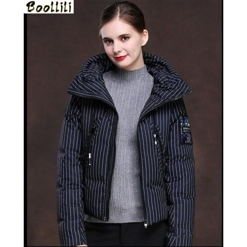 Boollili 2020 High Quality Womens White Duck Down Jacket Short Hooded Women Parka Padded Warm Winter Coat Abrigos Mujer