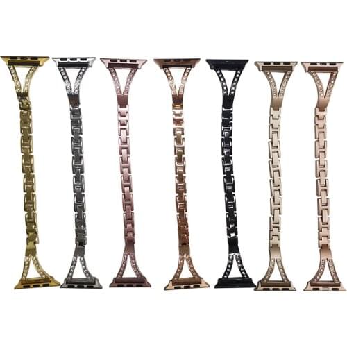 Apple diamond strap 40mm44mm 38mm42mm Iwatch Se / 6 / 5 / 4 / 2 / 1 / herringbone Bracelet Apple watch stainless steel watchband