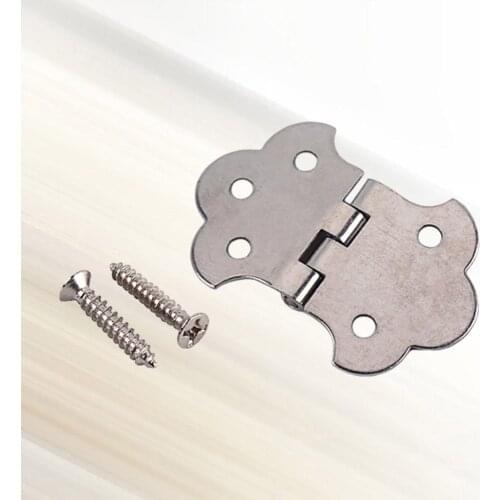 1 Set Cigar Box Guitar 3 String Metal Hinge Tailpiece with Screws for Cigar Box Guitar (Silver)