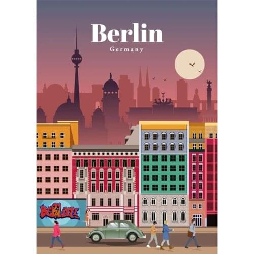 Canvas Hd Prints Travel to Berlin Pictures Wall Artwork Building Painting Home Decor Modular Posters For Living Room No Frame