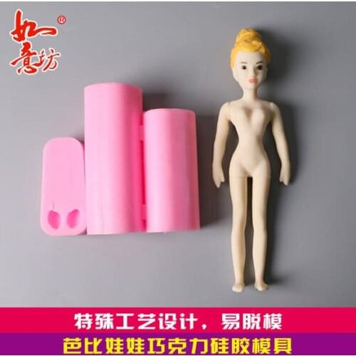 Silicone mold handmade 3D Doll shape mold DIY clay resin plastic toy tool