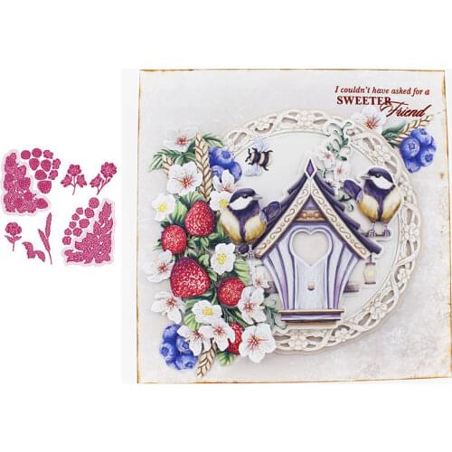 Strawberry Tree Fruit Flower Cutting Dies Scrapbook Diary Decoration Stencil Embossing Template DIY Greeting Card Albums 2021