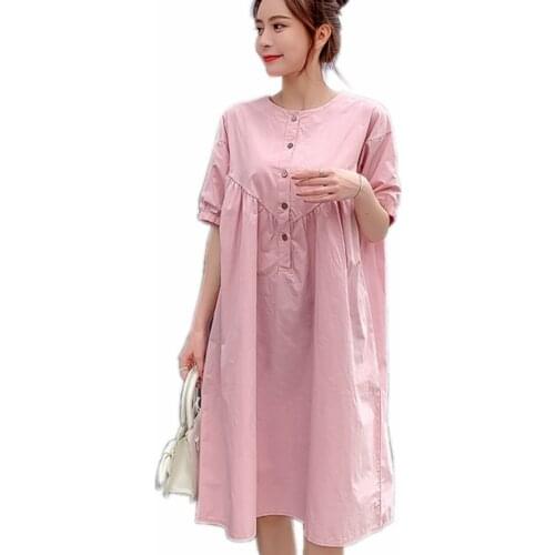 Summer Women Dress Vestidos Casuales Maternity Dresses Women Pregnancy Dress Vestido Pink Pregnancy Clothes Maternity Clothes