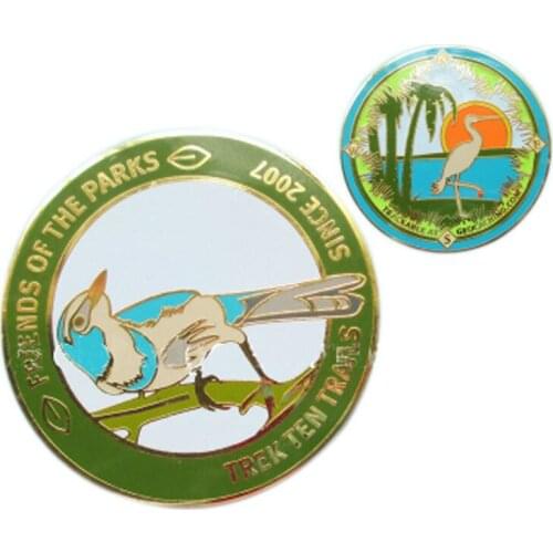 Cheap custom Bronze Coin with Synthetic Enamel for Promotion