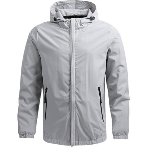 Autumn men thin casual jacket baseball uniform hooded Long Sleeve windproof Hoodies Outerwear sport Casual Coats Soft