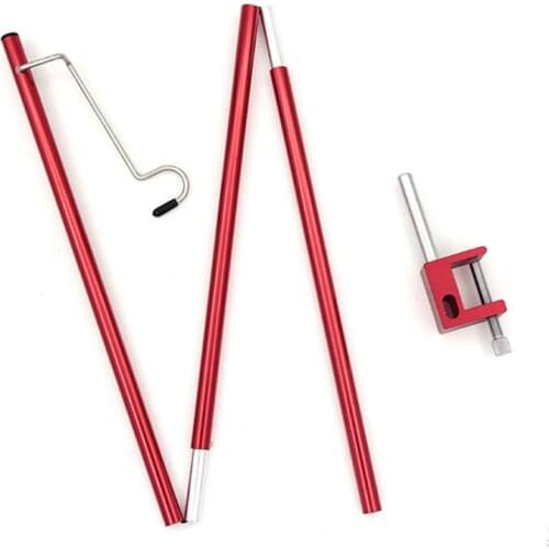 Outdoor Camping Aluminum Alloy Folding Light Pole Mini Light Stand Camping Light Clip Fishing Light Stand Portable Light Stand