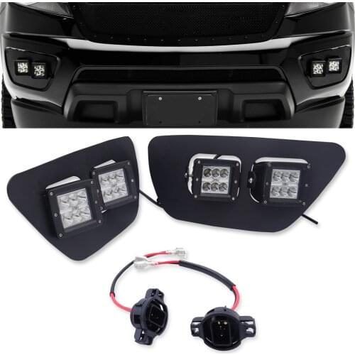 Work Lights For Chevrolet Colorado 2015-2020 Bumper Fog Lights Dual 3" 24W LED Pod Mount Upgrade Kits Auto Exterior Accessories