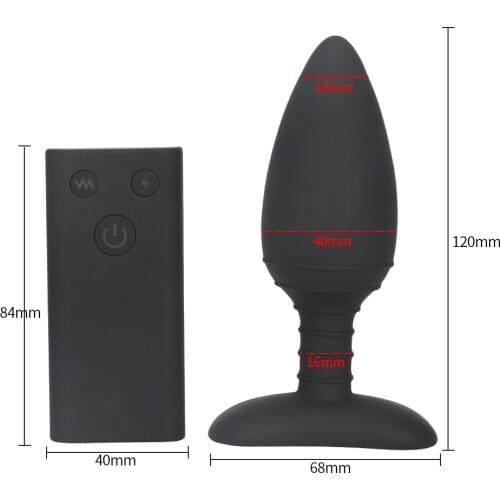 Electric Shock Dildo Anal Plug Vibrator Wireless Remote Vibrators Sex Toys For Men Prostate Massager Adults Sex Toys For Women