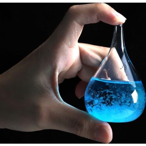 Transparent Droplet Storm Glass Water Drop Weather Storm Forecast Predictor Monitor Bottle Barometer for Drop Shipping