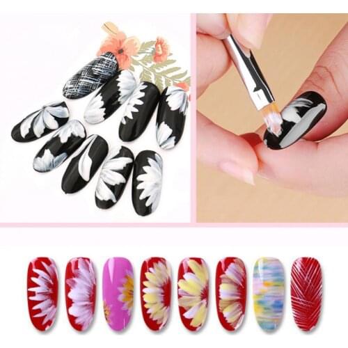 Nail Pen Paint Pen Set Pink Petal Pen Nail Brush Short Nail Brush Manicure Pen Puller Nail Brush Easy To Use