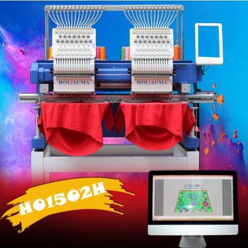 China 10 years service ! Two heads t shirt computerized swf type cap t-shirt embroidery machines like brother tajima quality