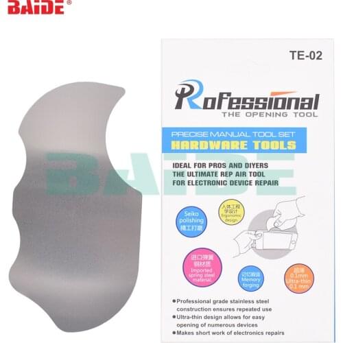 TE-02 Flex Thin Steel Pry Opening Tool for Touch Screen LCD Disassemble Phone Tablet PC 1000pcs/lot
