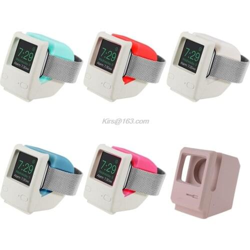 Universal Silicone Retro Watch Charger Charging Stand Dock Station Holder Mount For Apple Watch Series 4/3/2/1