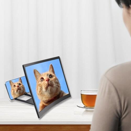 12 inch 3D Movie Curved Screen Enlarge Magnifier HD Projector Holder Universal for Cell Phone 3D Phone Screen