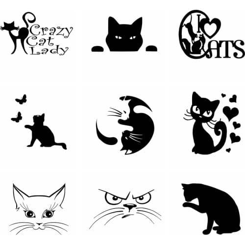 Waterproof hot sale interesting pet cat car stickers, auto parts decoration, car supplies, motorcycle helmet mural PVC