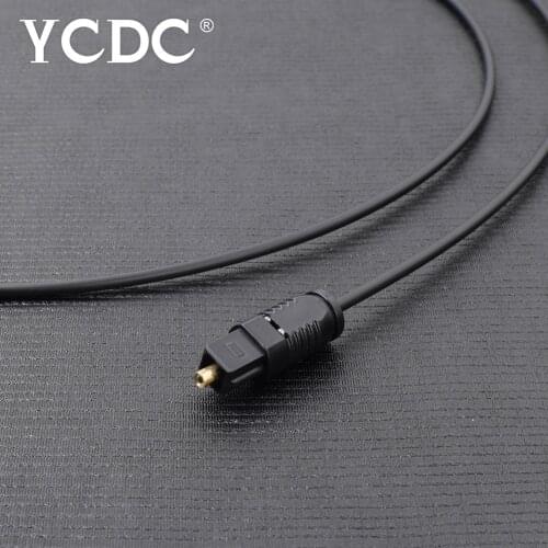 1/1.5/2/3/5/10m Black Digital Optical Audio Cable Toslink Gold Plated SPDIF MD DVD Gold Plated Cable High Quality