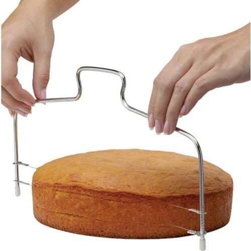 1pc Double Line Cake Cut Stainless Steel Cake Cut Slicer Device Cake Decorating Mold DIY Bakeware Kitchen Cooking Tool