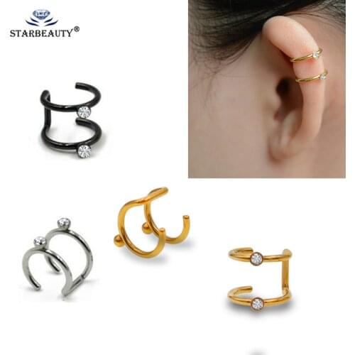 1Pc Hot Sale 3 Colors Stealth Clip On Earrings For Women Men Non-piercing Hole Clip Earrings ear Cuff Clips