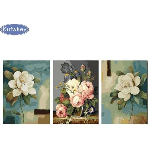 3pcs/set,new Patterns Rhinestones flowers 5d Diy Diamond Painting Mazayka Diamond Embroidery 3D full mosaic Pictures