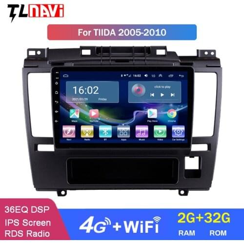 4G LTE 2G RAM 9 Inch Android 10 IPS Touch Screen GPS Navigation Radio For 2005-2010 Nissan Tiida Stereo Multimedia Player