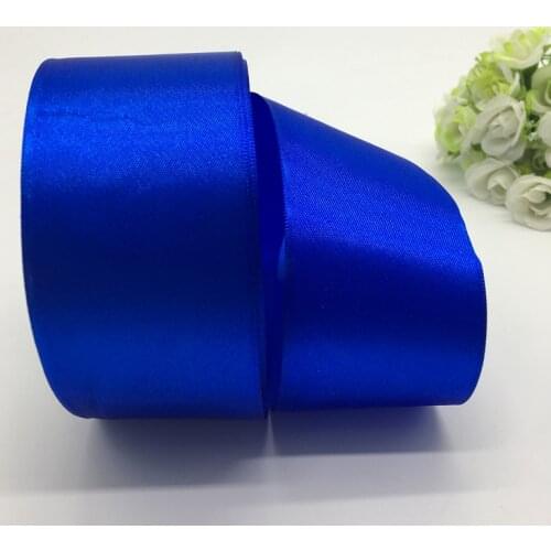 5Yards/lot 50mm Blue Satin Ribbon Bow Craft Decor Wedding Christmas Party Decoration DIY Craft Sewing Supplies