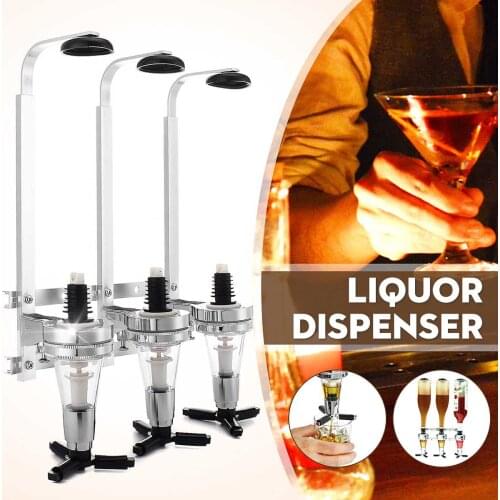 6 Bottles Bar Wine Holder Shots Stand Machine Wall Bracket Wall Mounted Wine Liquor Drinks Dispenser Bar Beer Soda 3 bottles