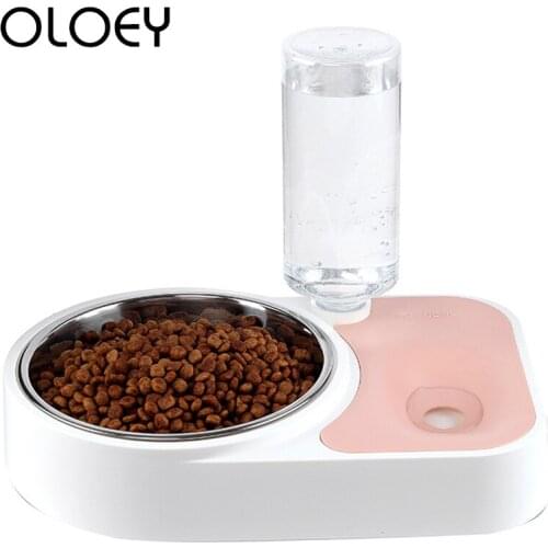 Cat Dog Pet Water Bottle Moisture-proof Mouth Dual-use Automatic Drinking Feeding Bowl Pet Puppy Kitten Water Food Dispenser