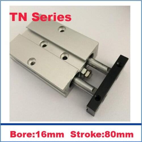 Double rod cylinder TN16-80 16mm bore 80mm stroke pneumatic cylinder components for filling machine parts dual rod cylinders