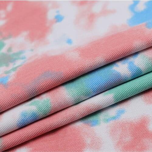 Colored Tie Dyed Denim Fabric Cotton Twill Eco-friendly Jeans Fabrics For Sewing Jackets Pants Blazer Cloth 50X150cm Telas