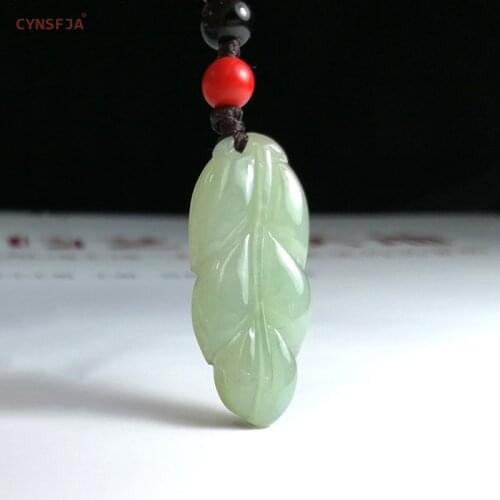 CYNSFJA New Real Certified Natural A Grade Burmese Jadeite Amulets Career Jade Pendant Green High Quality Hand Carved Best Gifts