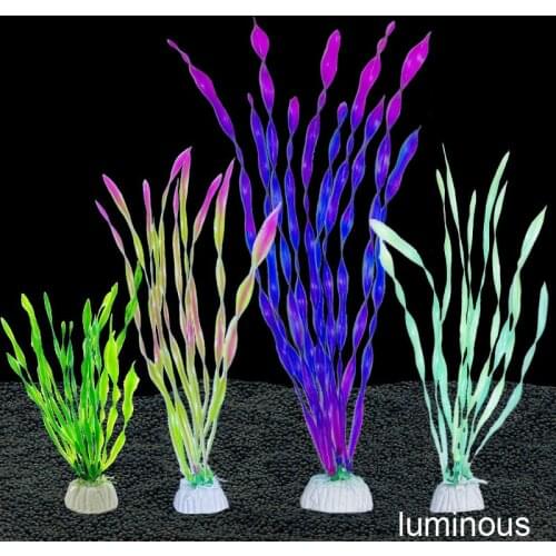 Decorative Simulated Aquatic Weed Aquarium Accessories Fish Tank Decorations Acuario Tools Aquario Ornaments Plant luminous Kelp