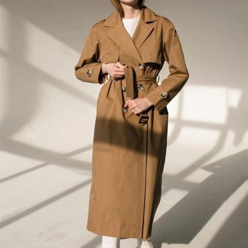 Женские двубортные тренчи EACHIN China At AliExpress