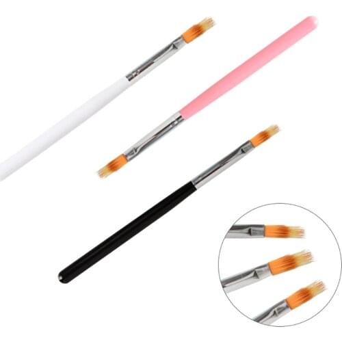 Nail Art Brush Professional Nail Shadow Effect Pen Brushes Black White Pink Women Manicure Tools Nail Polish Glitter Accessories
