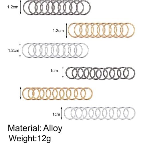 60pcs/lot 10mm 12mm Mix Colors Seamless Circle Nose Rings Piercing Hoop Septum Nose Ring Sexy Ear Piercing Body Jewelry