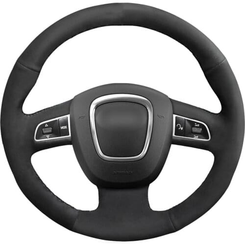 Alcantara Leather Soft Suede Steering Wheel Cover for Audi A3 (8P) A4 (B8) A5 2008-2010 A6 (C6) 2007-2011 Car Accessories
