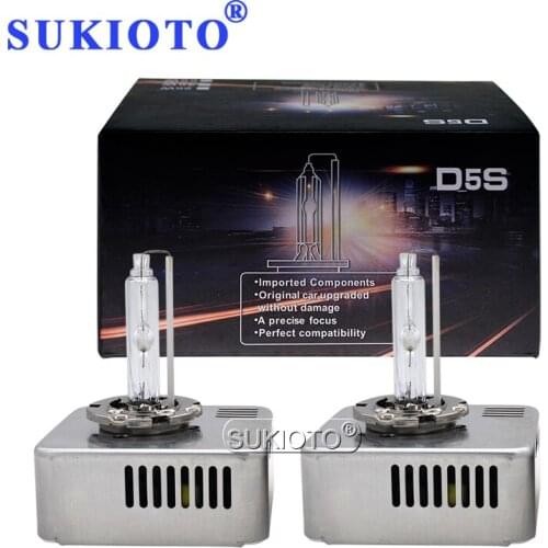 SUKIOTO 2PCS 2021 New High Bright Genuine 55W D5S 5500K 35W All In One D5S Xenon Ballast HID Lamp Bulb 9285 410 171 9285410171