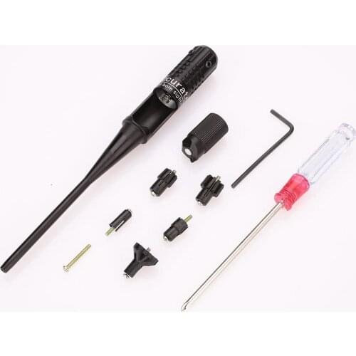 Red Dot Laser Pointer Boresighter Bore Sighter Kit for Hunting .22 to.50 Caliber Rifles Tactical Hunting Laser Sight Accessories