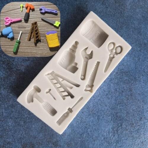 Ladders Shantou Electric Drill Fondant Silicone Mould Chocolate Mousse Fondant Cake Decorating Mould A1439