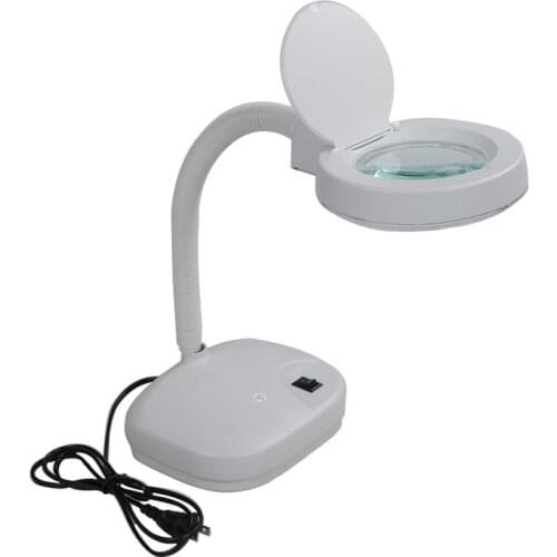 Magnification 3x 10x Table Stand Magnifying Glass Lamp with Led Lights Illuminated Repairing Helping Hand Desk Magnifier Loupe