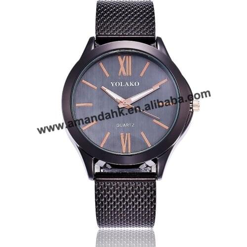 New Wholesale Women Dress Bracelet Watches New Students Wrist Watches Men Quartz Watch Yolako 045 PVC
